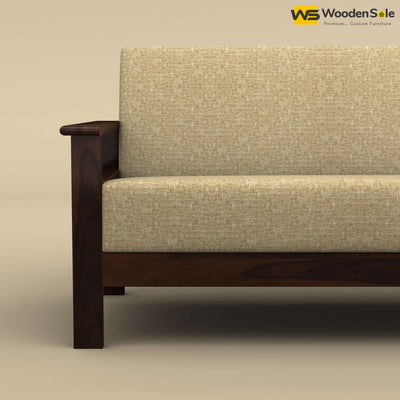 Edwin 3 Seater Wooden Sofa (Walnut Finish)