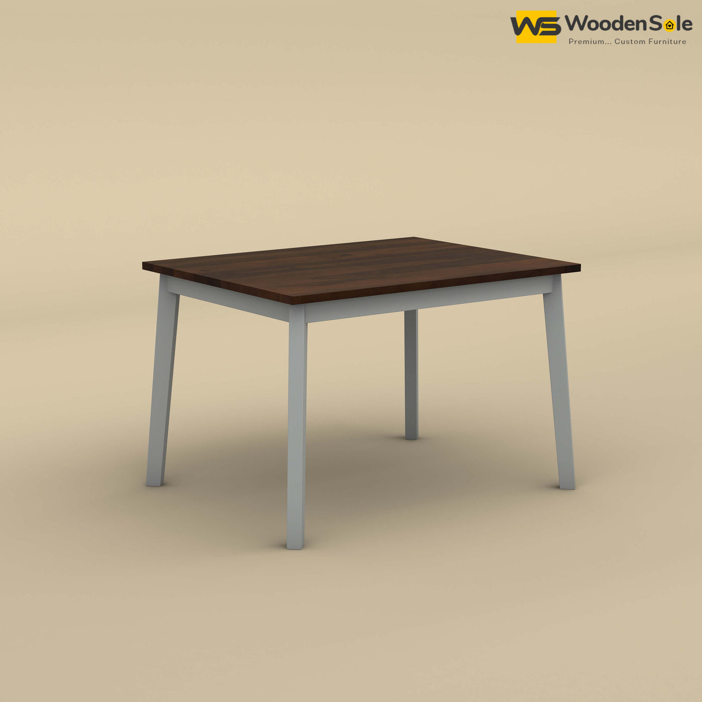 Kia 4 Seater Dining Table (Walnut & Gray Finish)