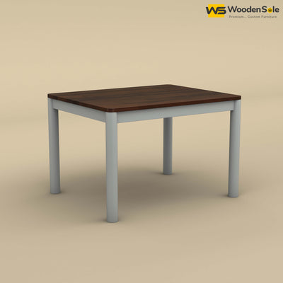 Madrid 4 Seat Dining Table Set (Walnut & Gray Finish)