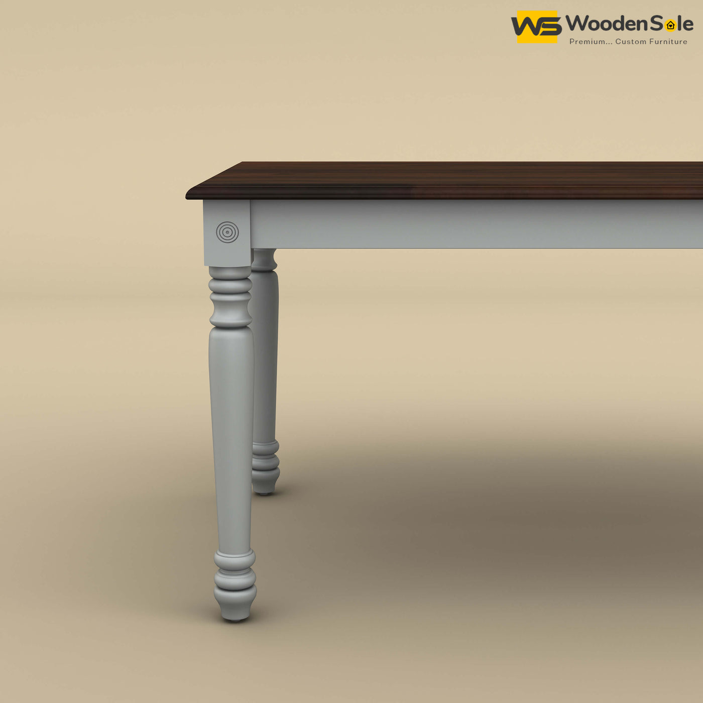 Engrave 6 Seater Dining Table (Walnut & Gray Finish)