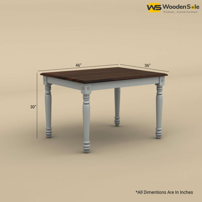 Engrave 4 Seater Dining Table (Walnut & Gray Finish)