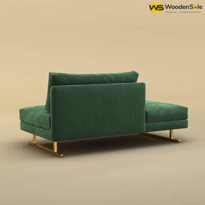 Elve Chaise Lounge (Velvet, Forest Green)