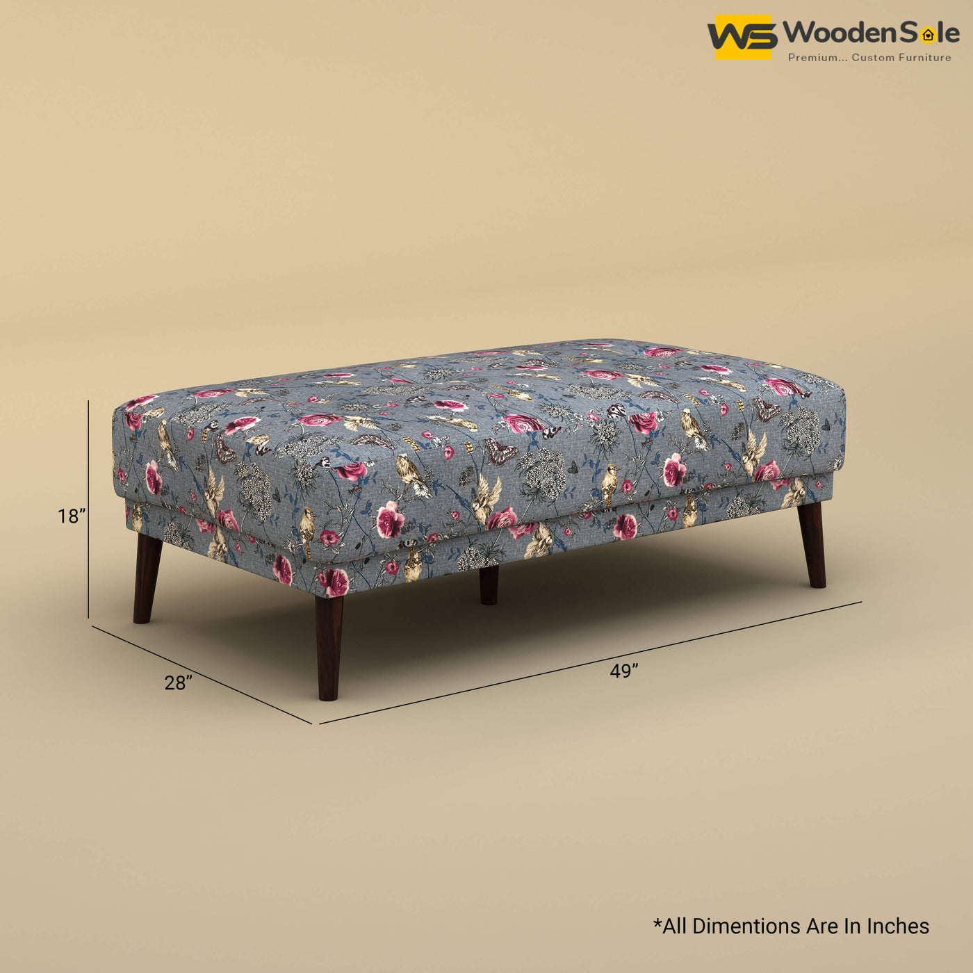 Daisy L Shape Sofa Cum Bed (Cotton, Floral Printed)