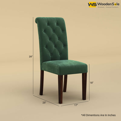 Elliot Dining Chair (Velvet, Forest Green)