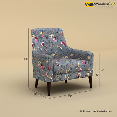 Rubik Lounge Chair (Cotton, Floral Printed)