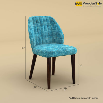 Norway Dining Chair (Cotton, Teal Blue)