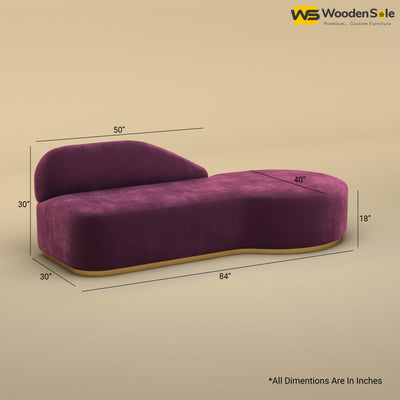 Pablo Premium Design Couch Sofa (Velvet, Dark Purple)