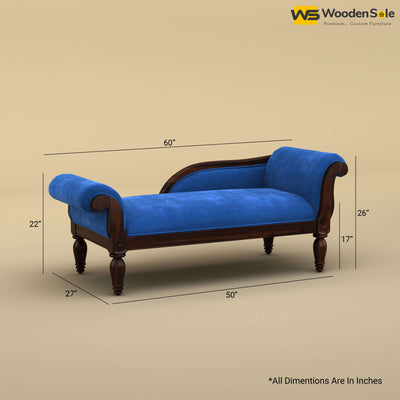 Virat Chaise Lounge (Velvet, Royal Blue)