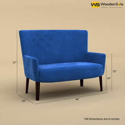 Dil Loveseat (Velvet, Royal Blue)