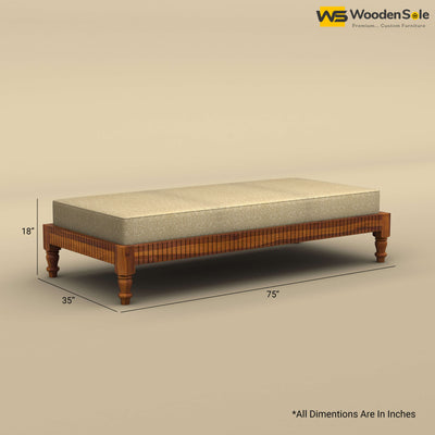 Aya Diwan Settee With Mattress (Honey Finish