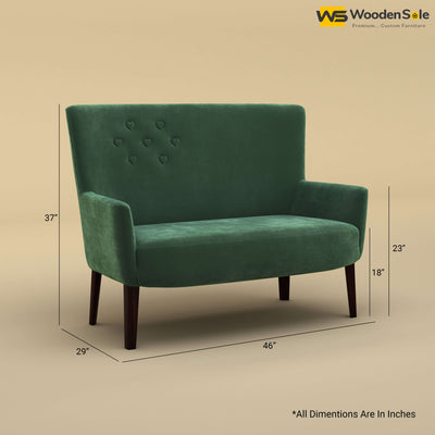 Dil Loveseat (Velvet, Forest Green)