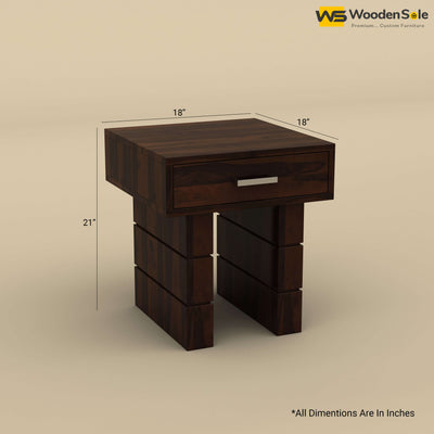 Sandra Bedside Table (Walnut Finish)