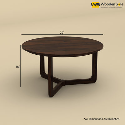 Trayo Round Coffee Table (Walnut Finish)