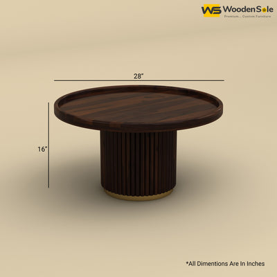 Ciaz Round Coffee Table (Walnut Finish)