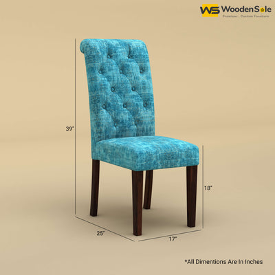 Elliot Dining Chair (Cotton, Teal Blue)