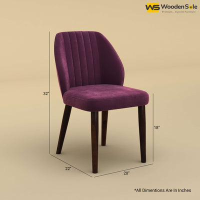 Norway Dining Chair (Velvet, Dark Purple)