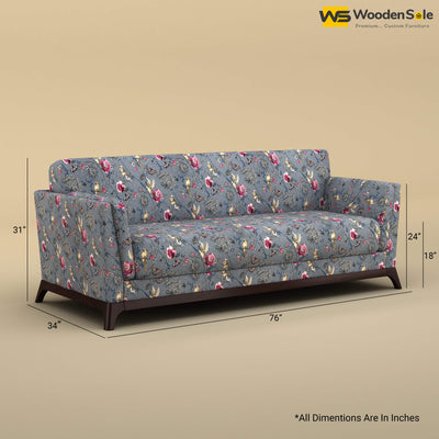 Bruno 3 Seater Sofa (Cotton, Floral Printed)