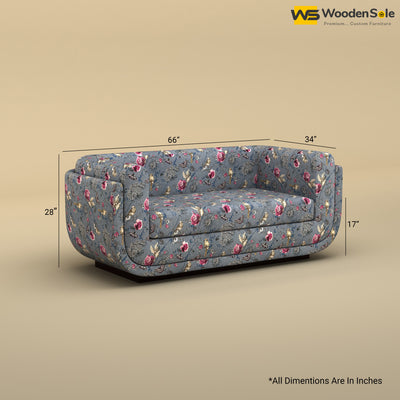 Vedant Two Seater Sofa (Cotton, Floral Printed)