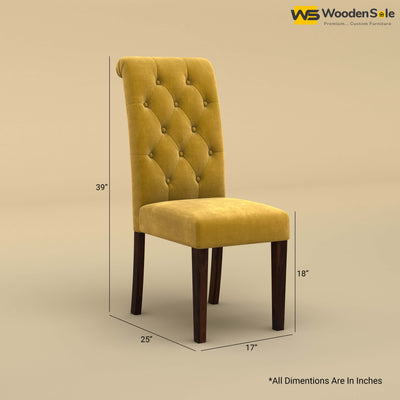 Elliot Dining Chair (Velvet, Mustard Yellow)