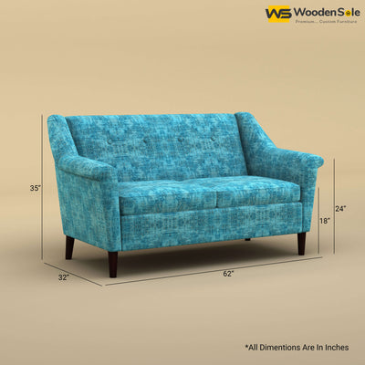 Ojas Loveseat (Cotton, Teal Blue)