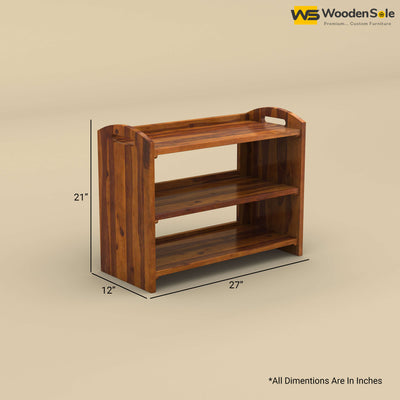 Strip Shoe Rack (Honey Finish)