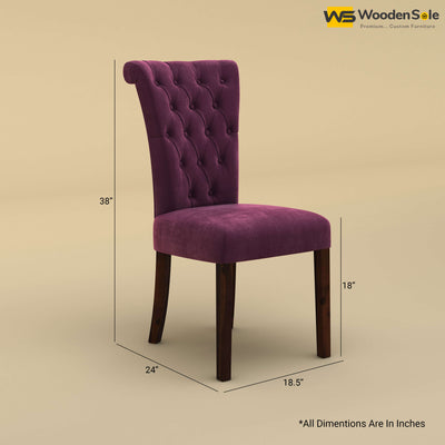 Kia Dining Chair (Velvet, Dark Purple)