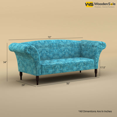 Leo Chaise Lounge (Cotton, Teal Blue)