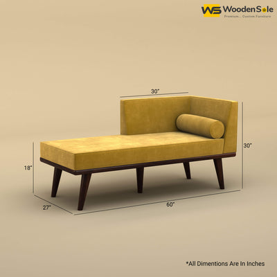 Sheher Chaise Lounge (Velvet, Mustard Yellow)