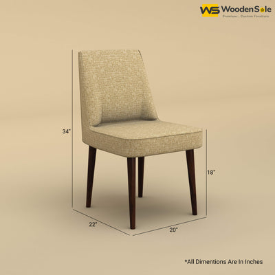 Hardik Dining Chair (Cotton, Faux Cream)