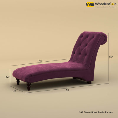 Turkish Chaise Lounge (Velvet, Dark Purple)