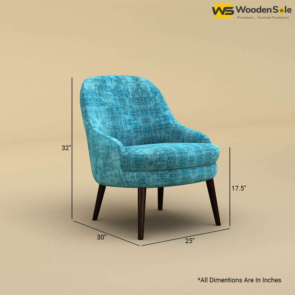 Lawson Lounge Chair (Cotton, Teal Blue)