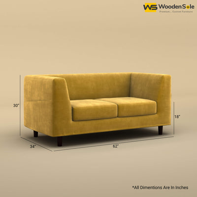 Hardik Loveseat (Velvet, Mustard Yellow)