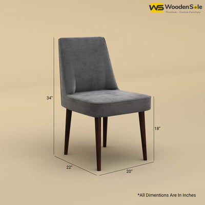 Hardik Dining Chair (Velvet, Charcoal Gray)