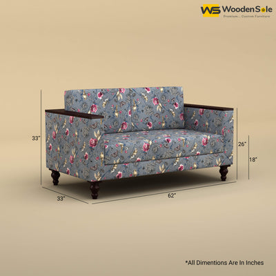 Tivoli 2 Seater Fabric Sofa (Cotton, Floral Printed)