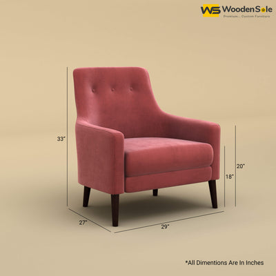 Rubik Lounge Chair (Velvet, Pink)