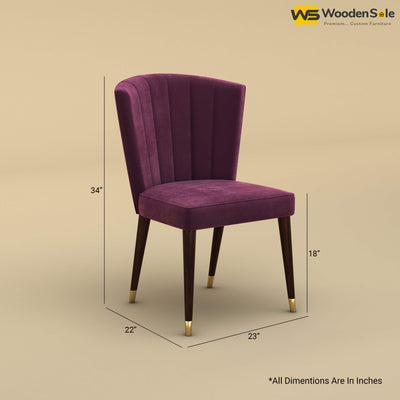 Julia Dining Chair (Velvet, Dark Purple)