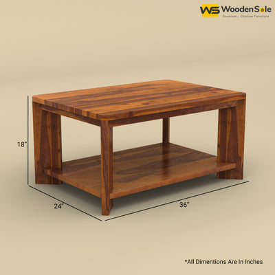 Wooden Coffee Table (Honey Finish)