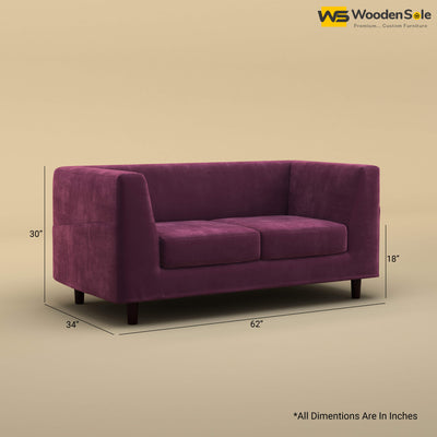 Hardik Loveseat (Velvet, Dark Purple)