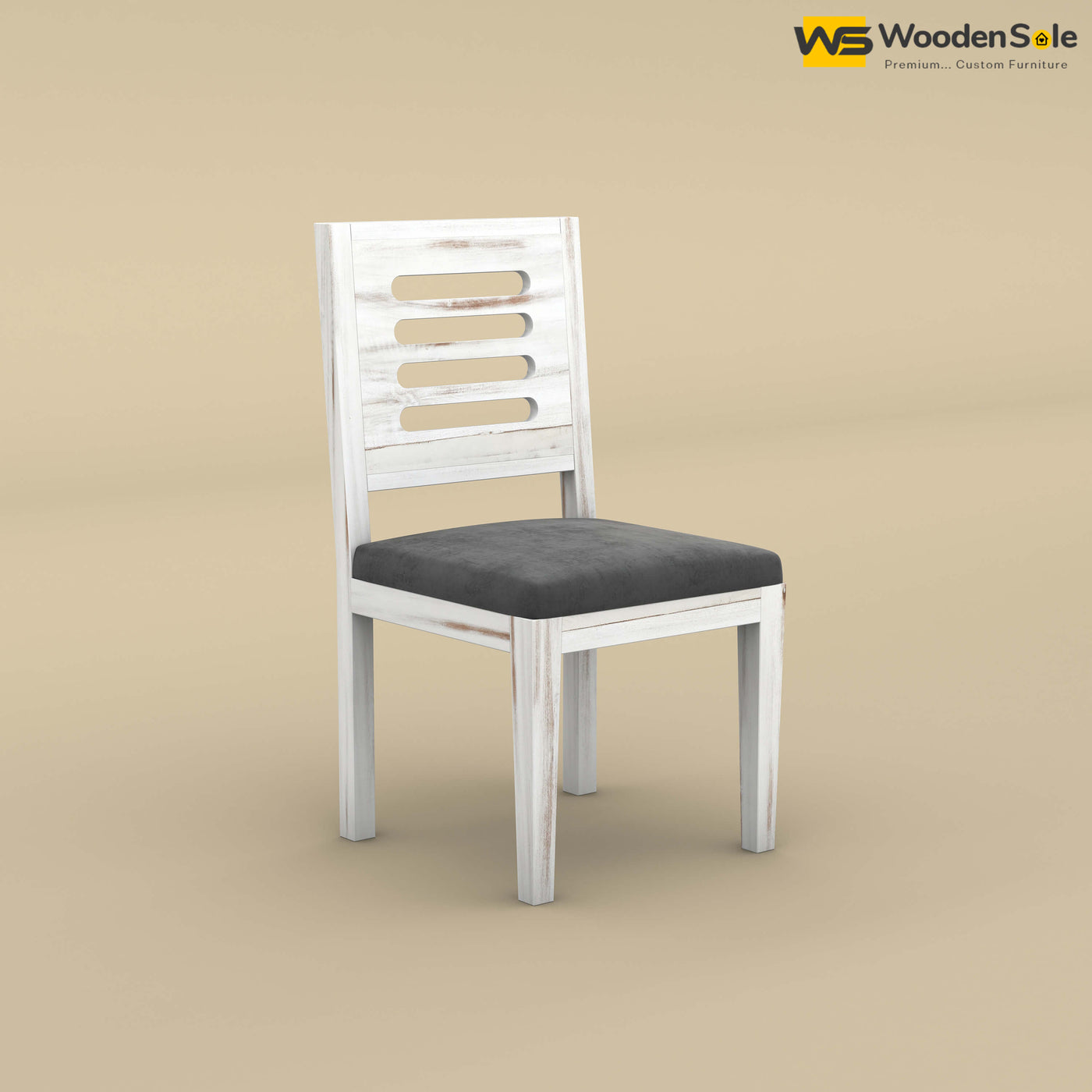 Sheesham Wood Dining Chair with Cushion (Distress Finish)