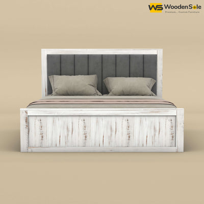 Hamza Without Storage Bed (King Size, Distress Finish)