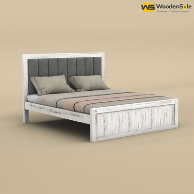 Hamza Without Storage Bed (King Size, Distress Finish)