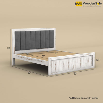 Hamza Without Storage Bed (Queen Size, Distress Finish)