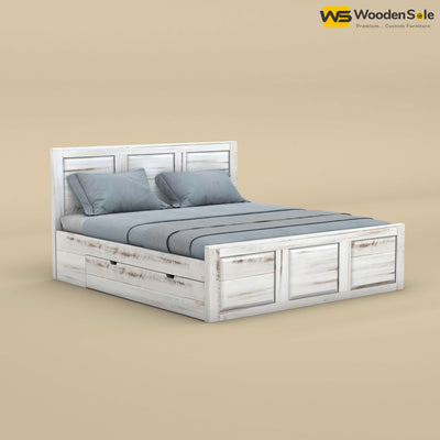 Big Diamond Drawer Storage Bed (King Size, Distress Finish)