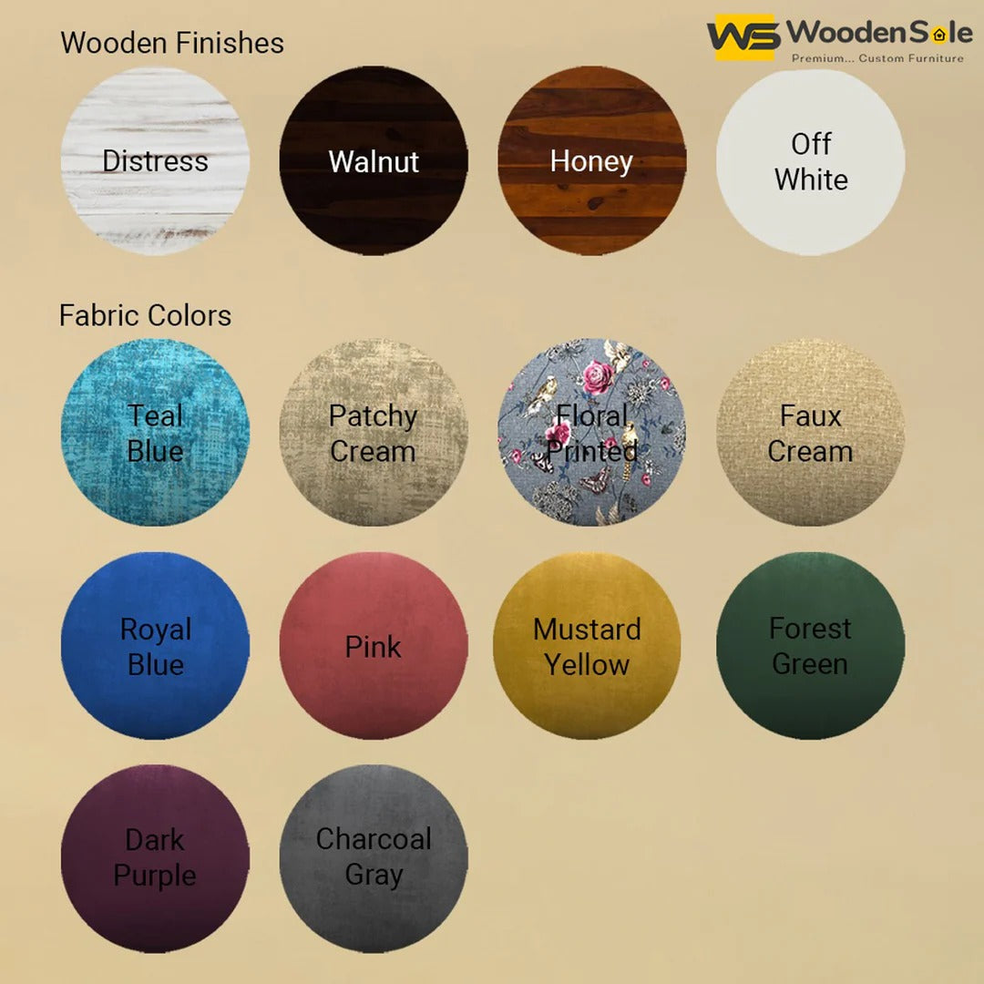 Vedant 1 Seater Fabric Sofa (Velvet, Mustard Yellow)