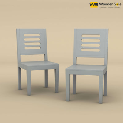 Sheesham Wood Dining Chairs - Set of 2 (Gray Finish)