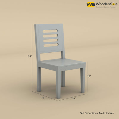 Sheesham Wood Dining Chair (Gray Finish)