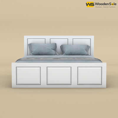 Big Diamond Drawer Storage Bed (King Size, White Finish)