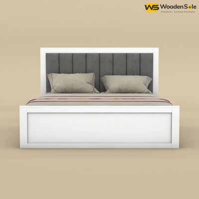 Hamza Drawer Storage Bed (King Size, White Finish)