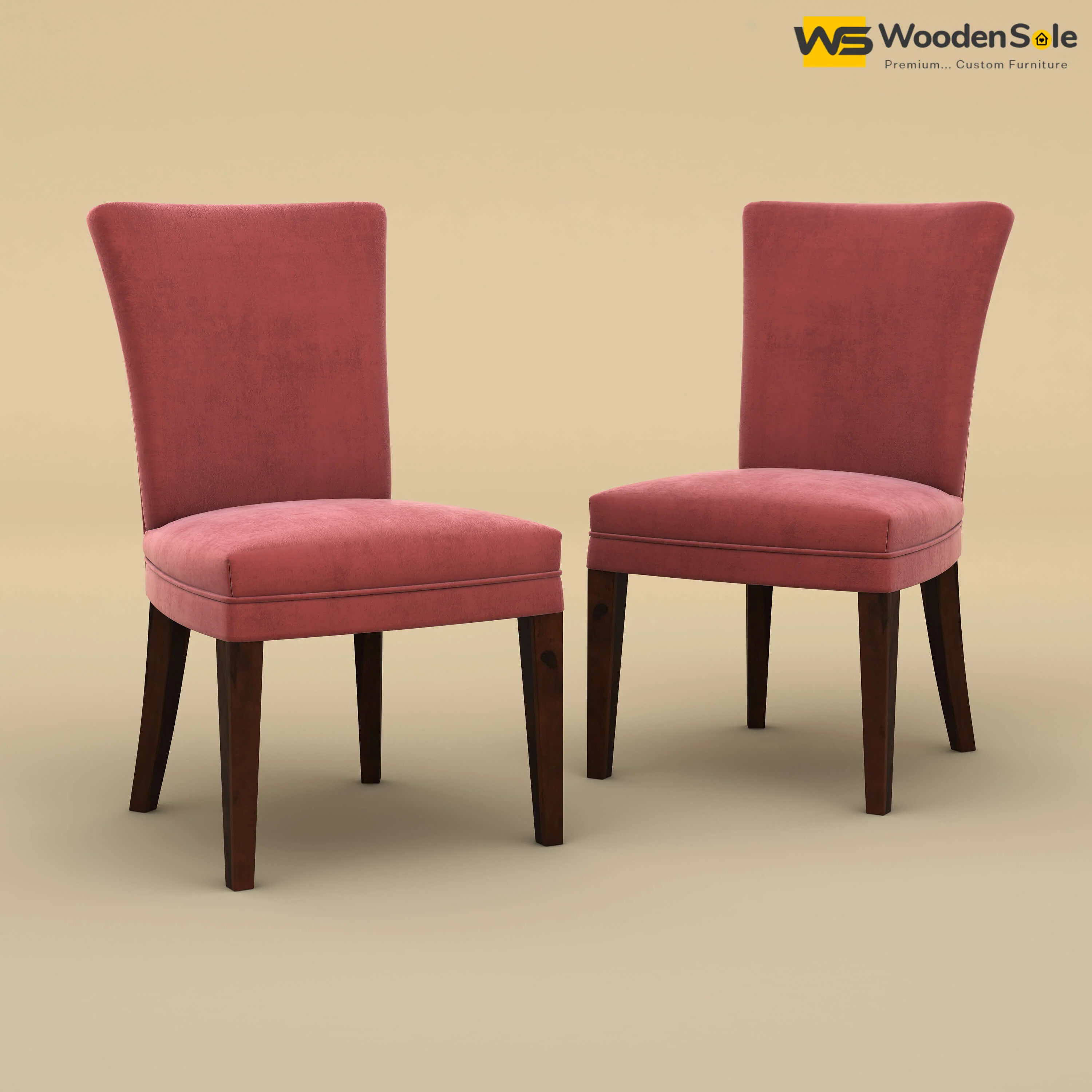 Bently Dining Chairs - Set of 2 (Velvet, Pink)