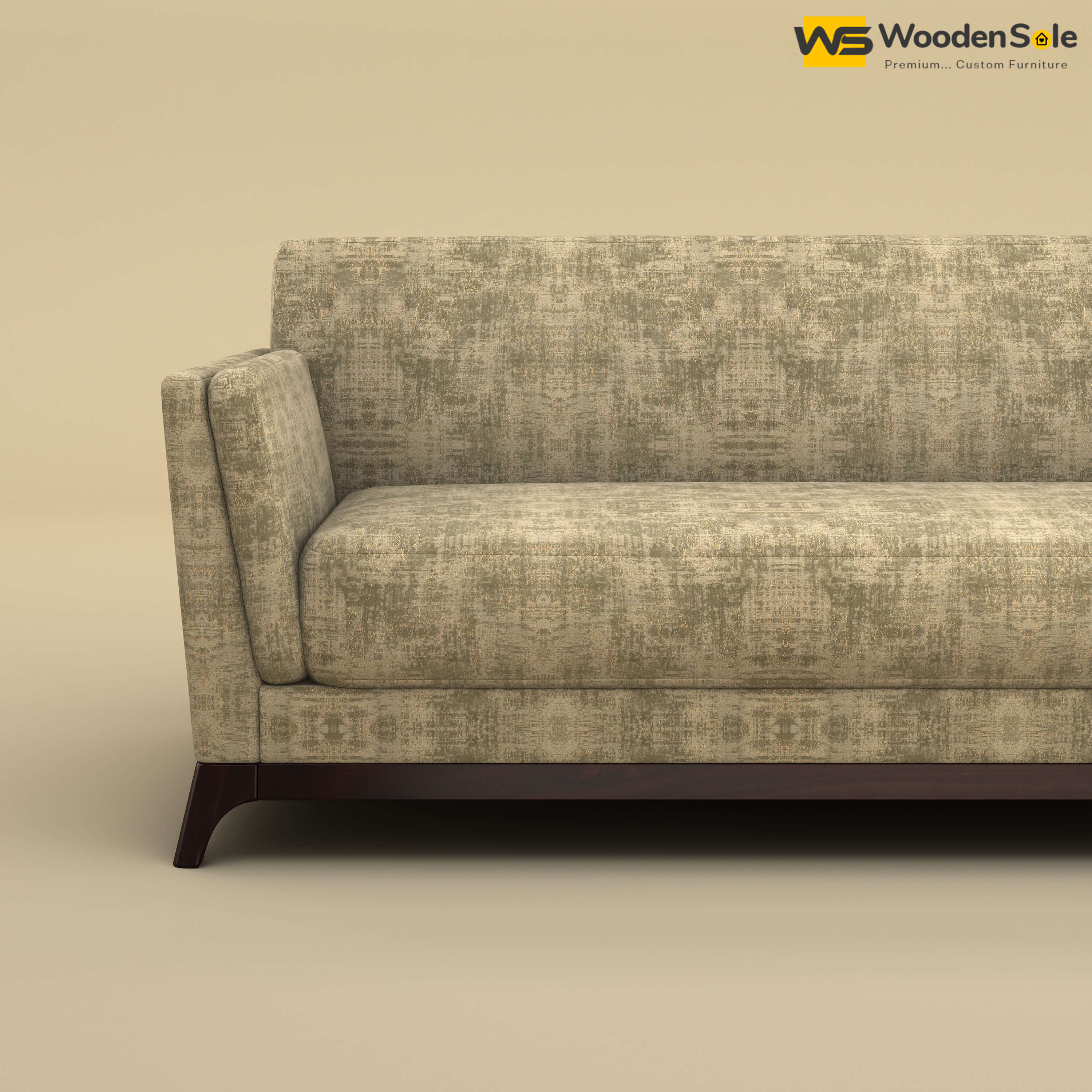 Bruno 3 Seater Sofa (Cotton, Patchy Cream)